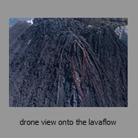 drone view onto the lavaflow